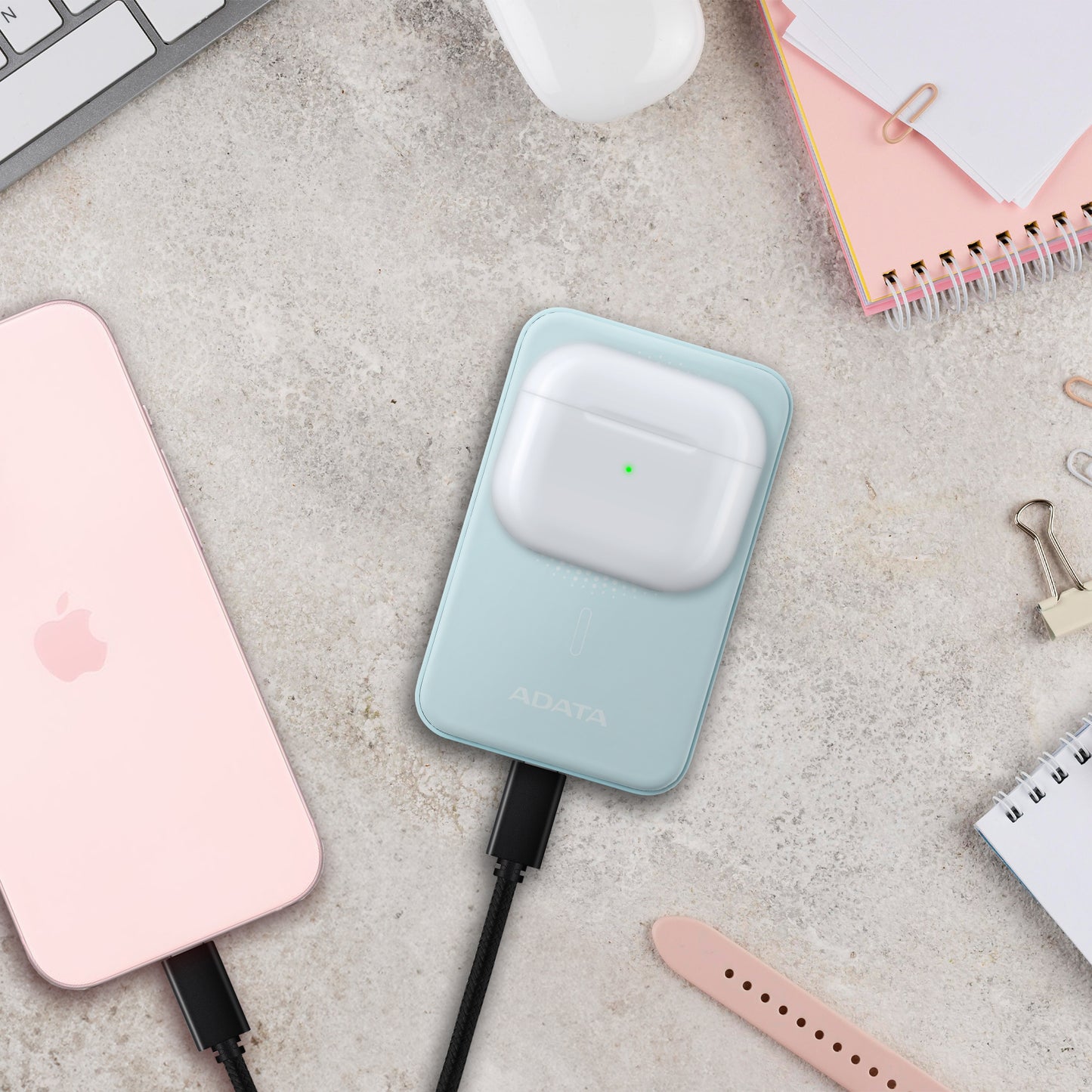 ADATA R050 Magnetic Power Bank, Efficient PD/QC 20W Fast Charging