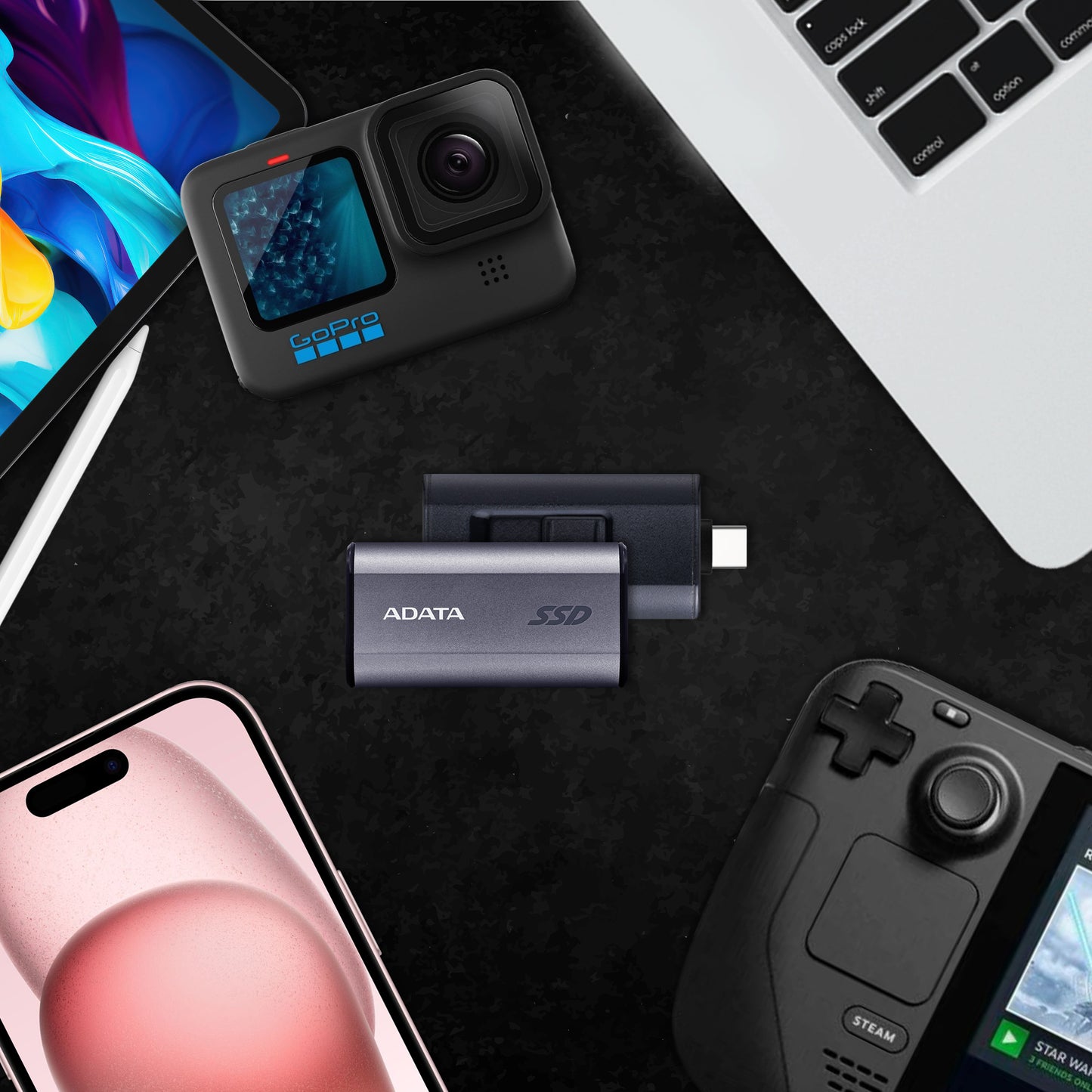 ADATA SC750 USB-C External Solid State Drive - Up to 1000 MB/s
