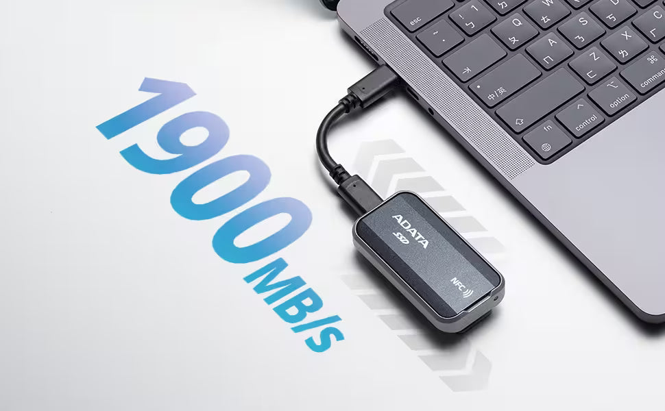 ADATA URBAN TAPSAFE External SSD, Tap Safe, Transfer Fast.