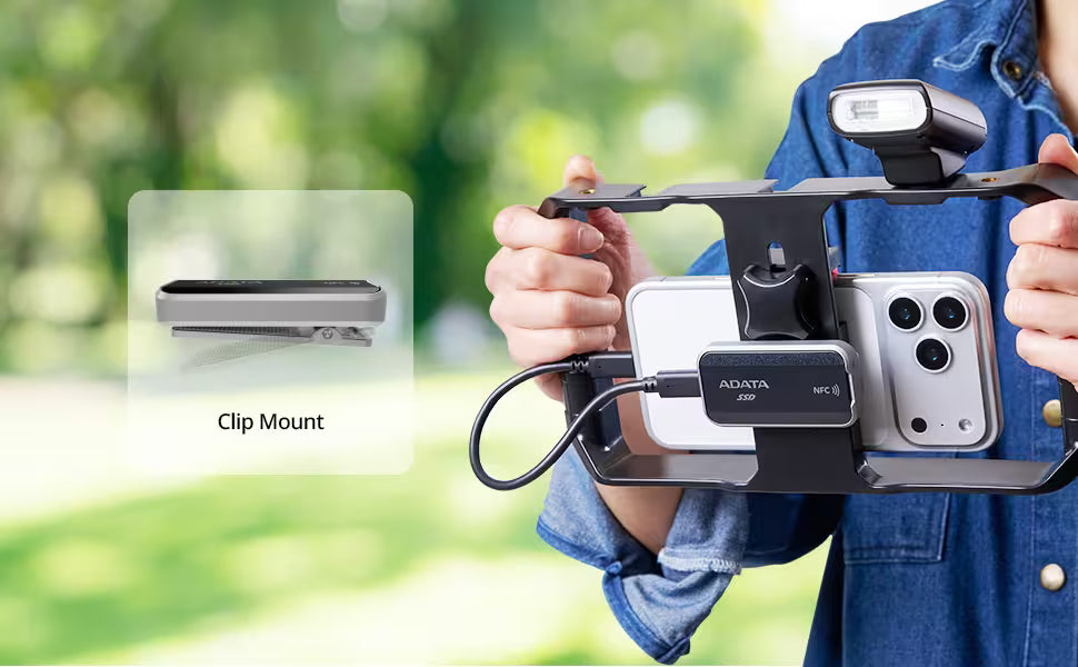 ADATA URBAN TAPSAFE External SSD, Tap Safe, Transfer Fast.